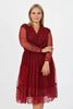 Picture of PLUS SIZE DRESS WITH SELF DESIGN CHIFFON